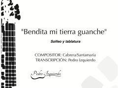 Bendita mi tierra guanche PARTITURA PDF