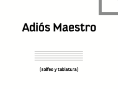 Adiós Maestro - Vals para timple solista