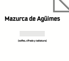 Mazurca de Agüimes PDF