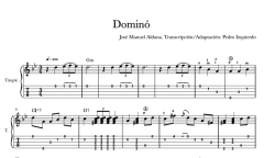 DOMINÓ partitura y tablatura PDF para timple solista - Imagen 3