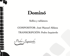 DOMINÓ partitura y tablatura PDF para timple solista